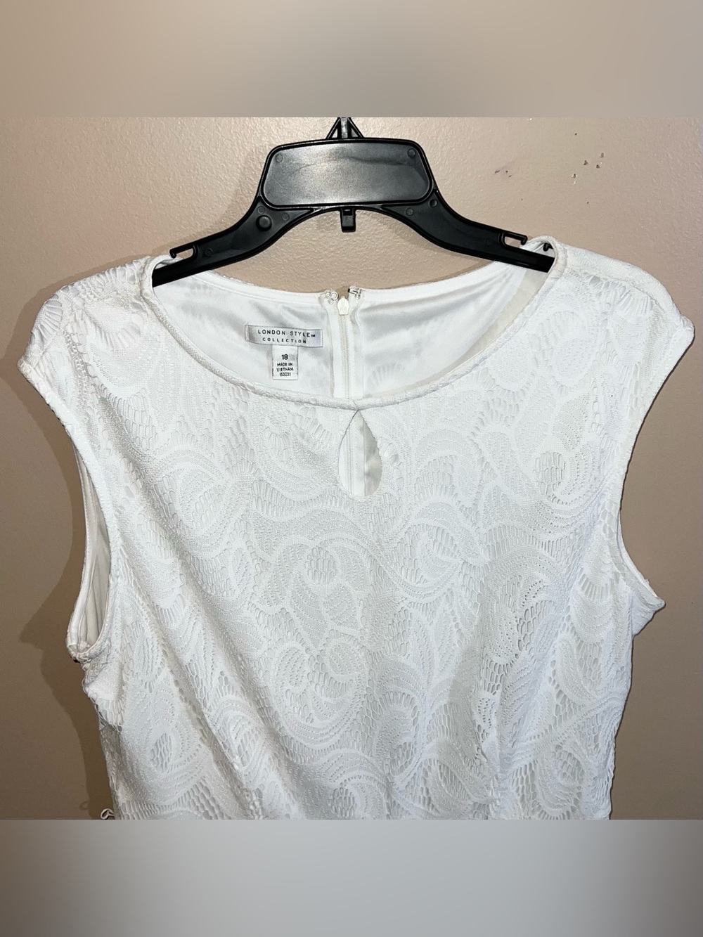 London Style Collection Sleeveless Dress Women’s 18 White - Picture 3 of 6